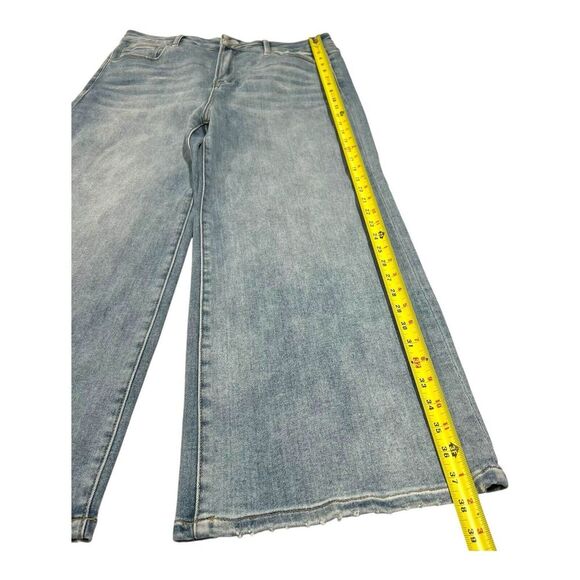 NWT Risen Women's Jeans Sz 15/32 High Rise Wide Leg Crop Light Wash Blue Denim - Picture 3 of 14